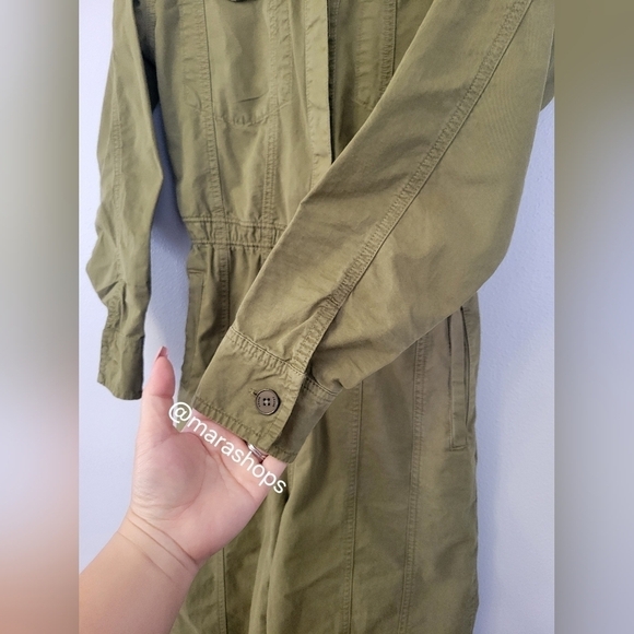 FRAME Cropped cotton-twill jumpsuit - Picture 4 of 6